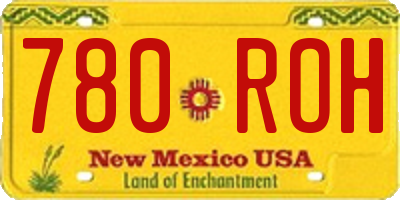 NM license plate 780ROH