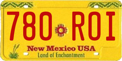NM license plate 780ROI