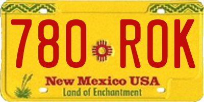 NM license plate 780ROK