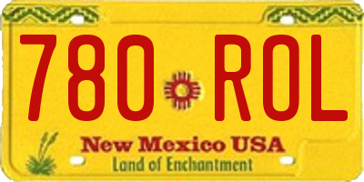 NM license plate 780ROL