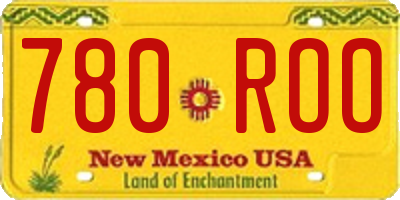 NM license plate 780ROO