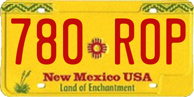 NM license plate 780ROP