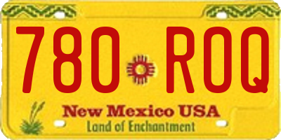 NM license plate 780ROQ