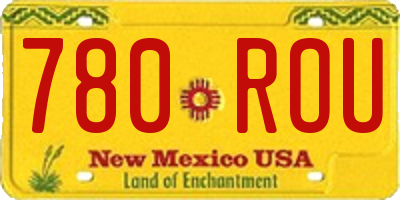 NM license plate 780ROU