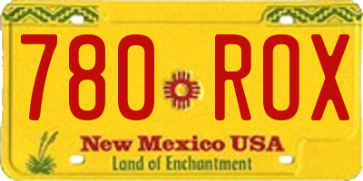 NM license plate 780ROX