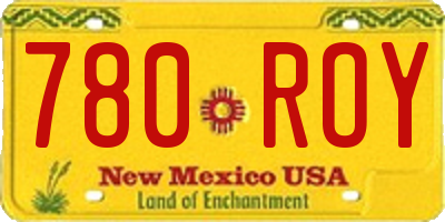NM license plate 780ROY