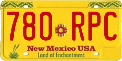 NM license plate 780RPC