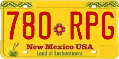 NM license plate 780RPG
