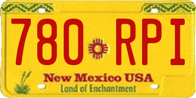 NM license plate 780RPI