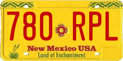 NM license plate 780RPL