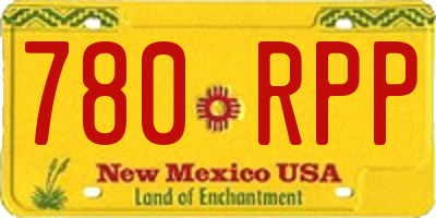 NM license plate 780RPP