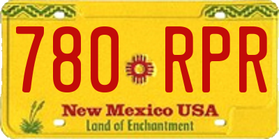 NM license plate 780RPR