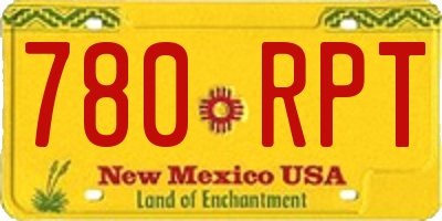 NM license plate 780RPT