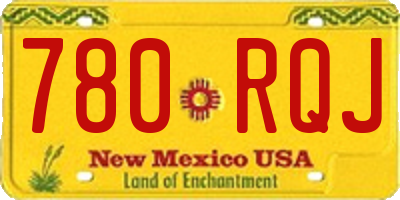 NM license plate 780RQJ