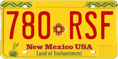 NM license plate 780RSF
