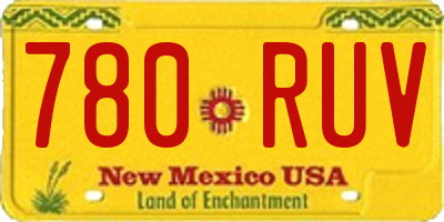 NM license plate 780RUV