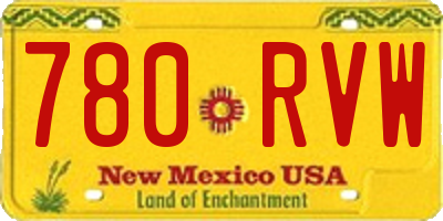 NM license plate 780RVW