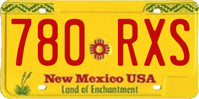 NM license plate 780RXS