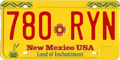 NM license plate 780RYN