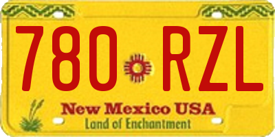 NM license plate 780RZL