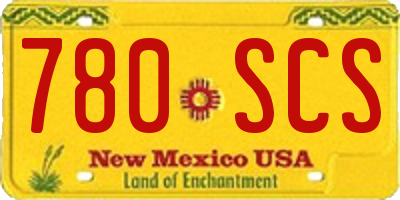 NM license plate 780SCS