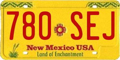 NM license plate 780SEJ