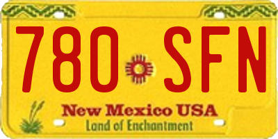NM license plate 780SFN