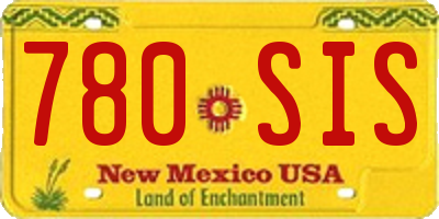 NM license plate 780SIS