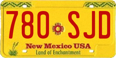 NM license plate 780SJD