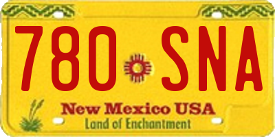 NM license plate 780SNA