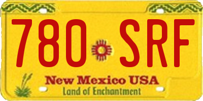 NM license plate 780SRF