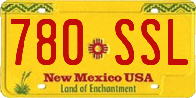 NM license plate 780SSL