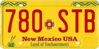 NM license plate 780STB