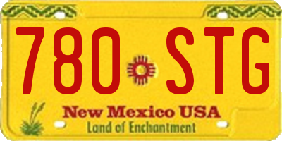 NM license plate 780STG