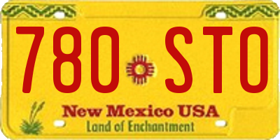 NM license plate 780STO