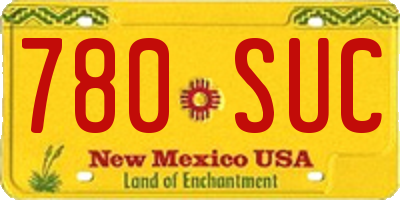 NM license plate 780SUC