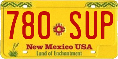 NM license plate 780SUP