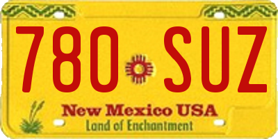 NM license plate 780SUZ