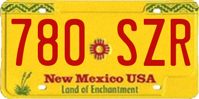 NM license plate 780SZR