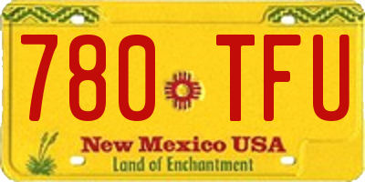 NM license plate 780TFU
