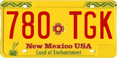 NM license plate 780TGK