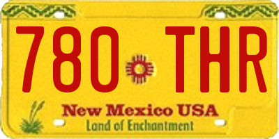 NM license plate 780THR