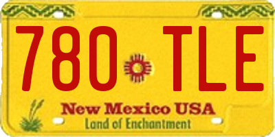 NM license plate 780TLE