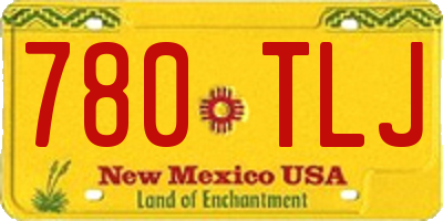 NM license plate 780TLJ
