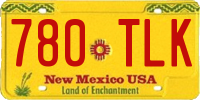 NM license plate 780TLK