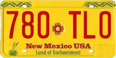 NM license plate 780TLO