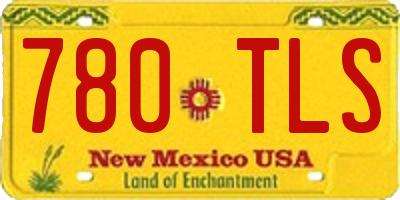 NM license plate 780TLS