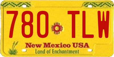 NM license plate 780TLW