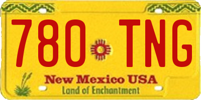 NM license plate 780TNG