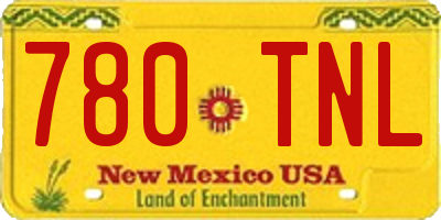 NM license plate 780TNL